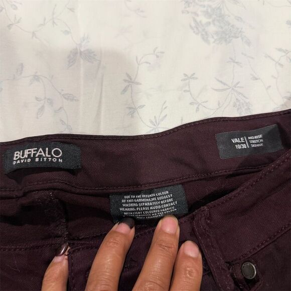 Buffalo David Bitton Women's Skinny Jeans Size 10 Purple 5-Pocket - Picture 3 of 6